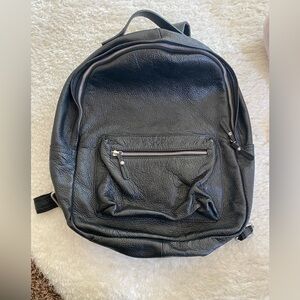 American Eagle Black Leather Mini Backpack